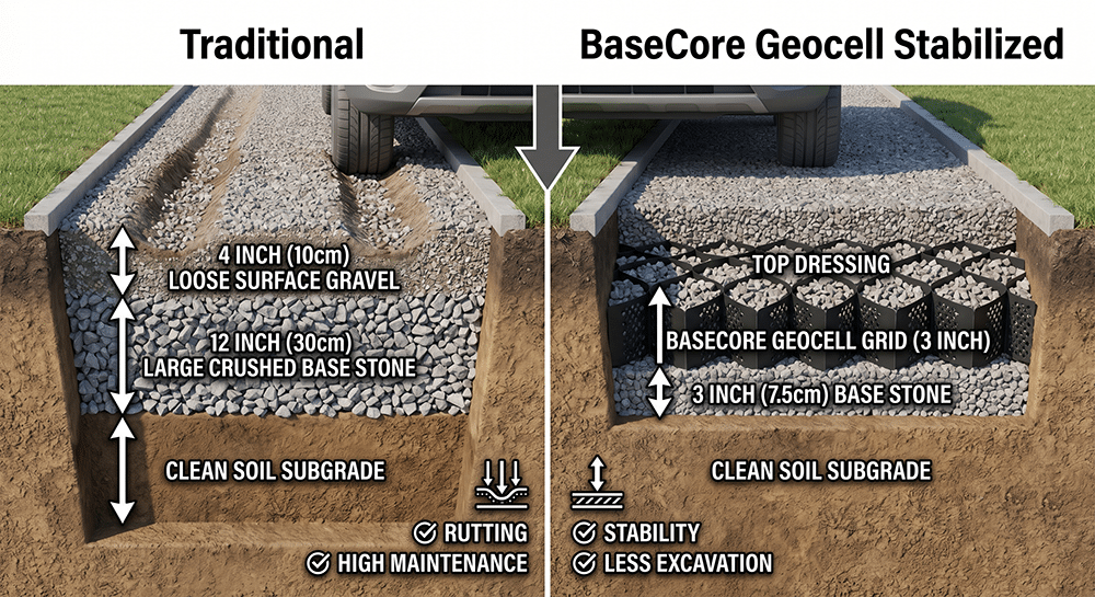Basecore Best Gravel for Driveways and Parking Lots | BaseCore