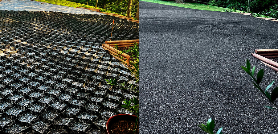 completed BaseCore HD parking lot project