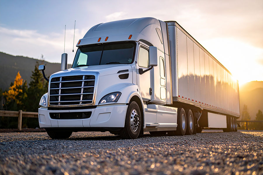 commercial truck parking lot