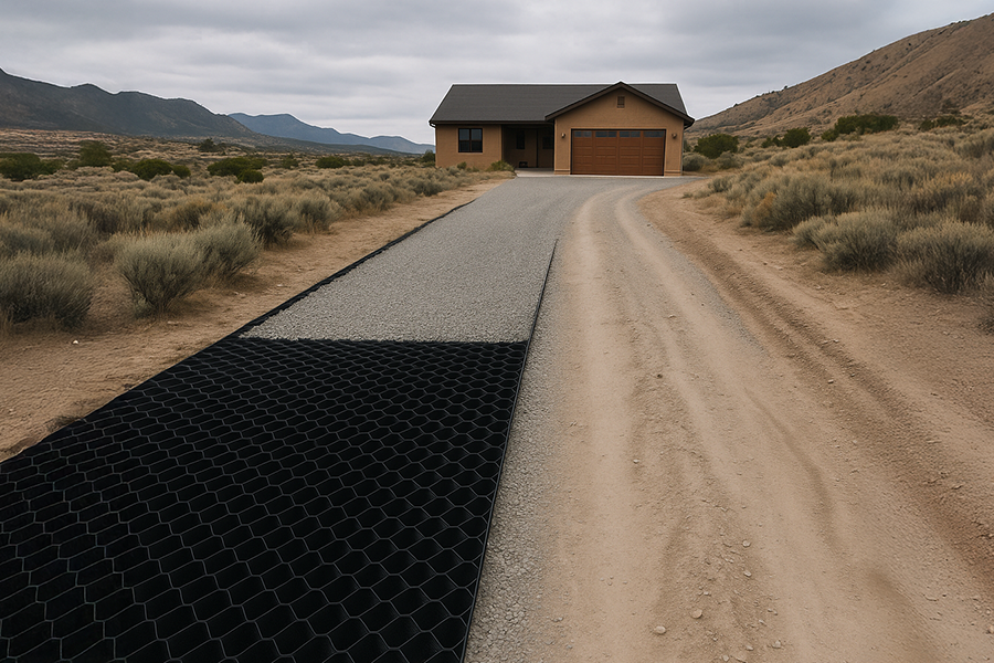 gravel driveway ruts