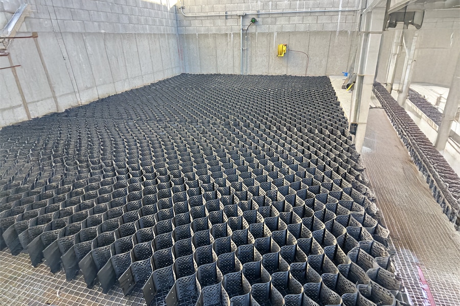 gravel grid installation