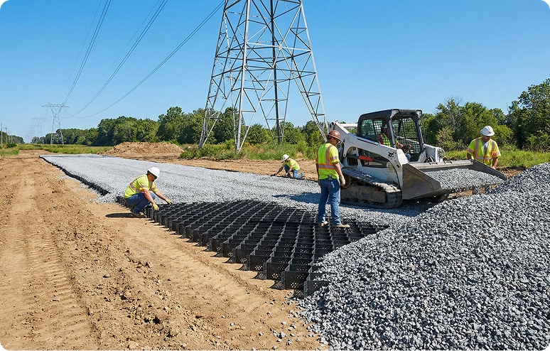 Basecore Transmission Line ROW Access Roads & Structure Pads | BaseCore HD