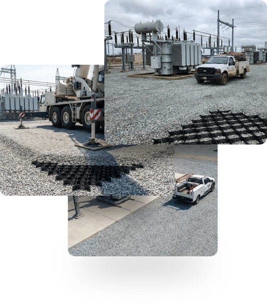 Stabilized switchyard surfaces