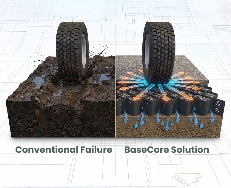 Rig Pads and Completions Yard Stabilization | BaseCore HD
