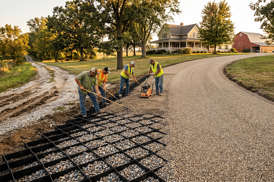 driveway grid