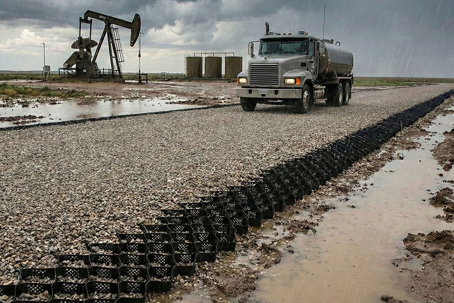 access road construction oil gas