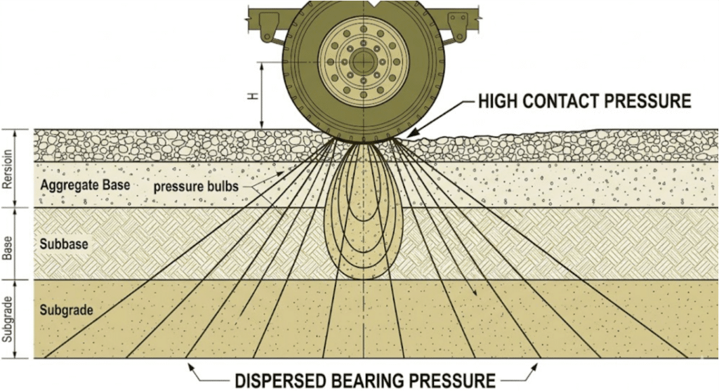 Load Distribution in Soil: Geocell Depth vs Load Guide