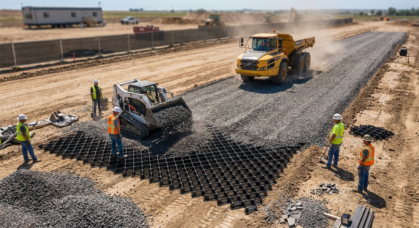 temporary construction road design